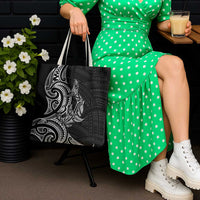 New Zealand Hammerhead Shark Tote Bag Maori Haehae Mangopare Black - Polynesian Pride