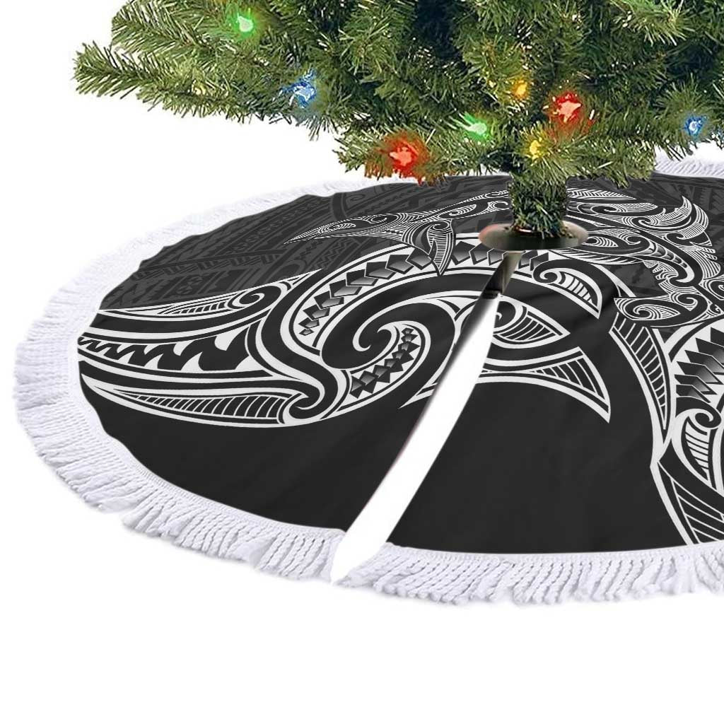 New Zealand Hammerhead Shark Tree Skirt Maori Haehae Mangopare Black - Polynesian Pride