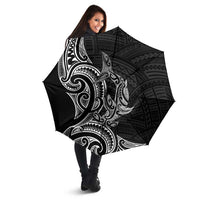New Zealand Hammerhead Shark Umbrella Maori Haehae Mangopare Black - Polynesian Pride