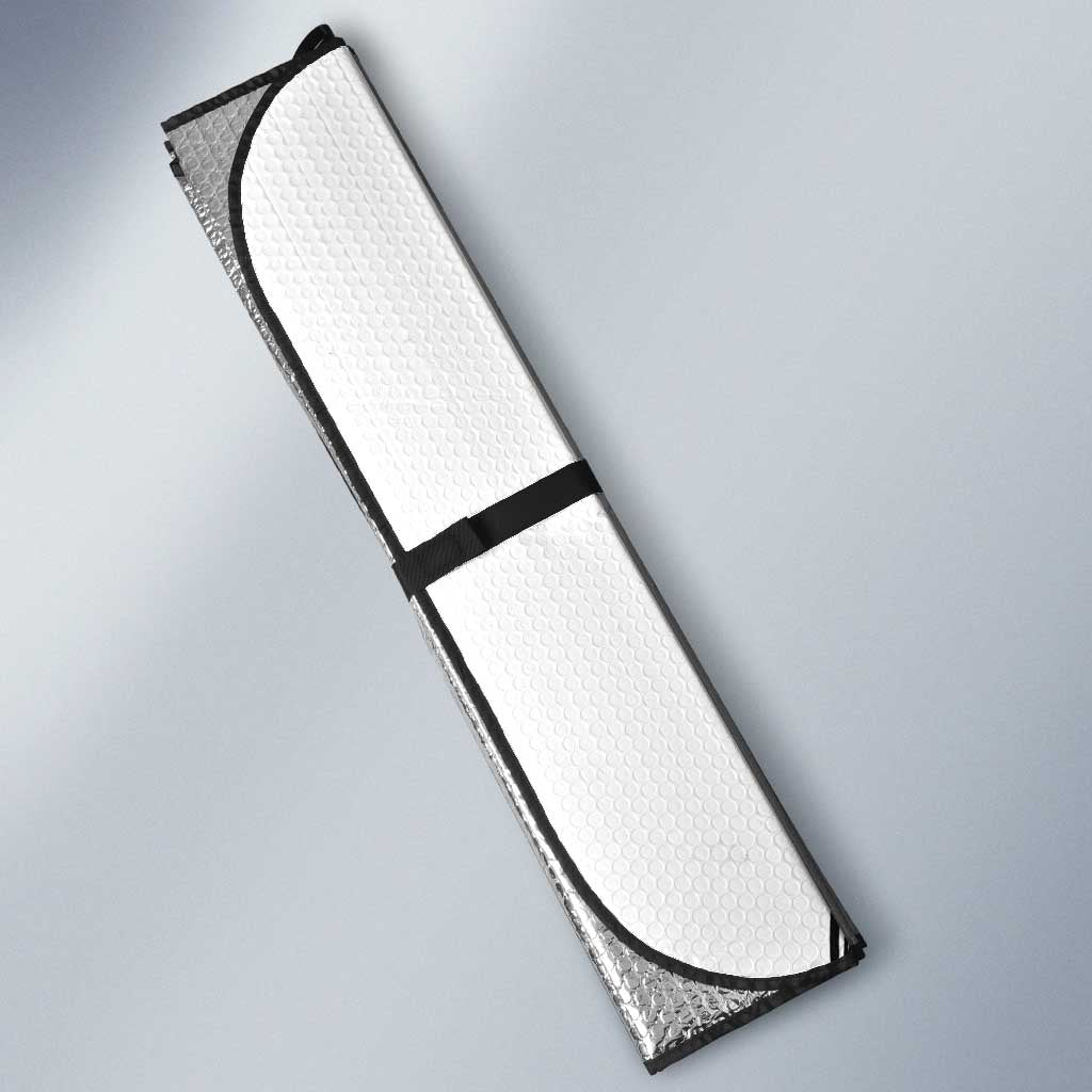 New Zealand Hammerhead Shark Auto Sun Shade Maori Haehae Mangopare White - Polynesian Pride