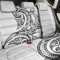 New Zealand Hammerhead Shark Back Car Seat Cover Maori Haehae Mangopare White - Polynesian Pride