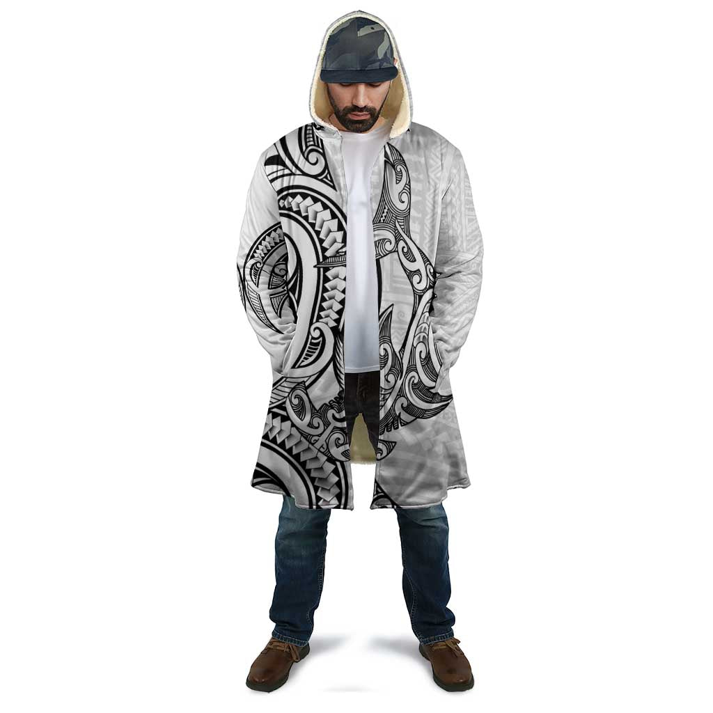 New Zealand Hammerhead Shark Cloak Maori Haehae Mangopare White - Polynesian Pride
