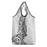New Zealand Hammerhead Shark Grocery Bag Maori Haehae Mangopare White - Polynesian Pride