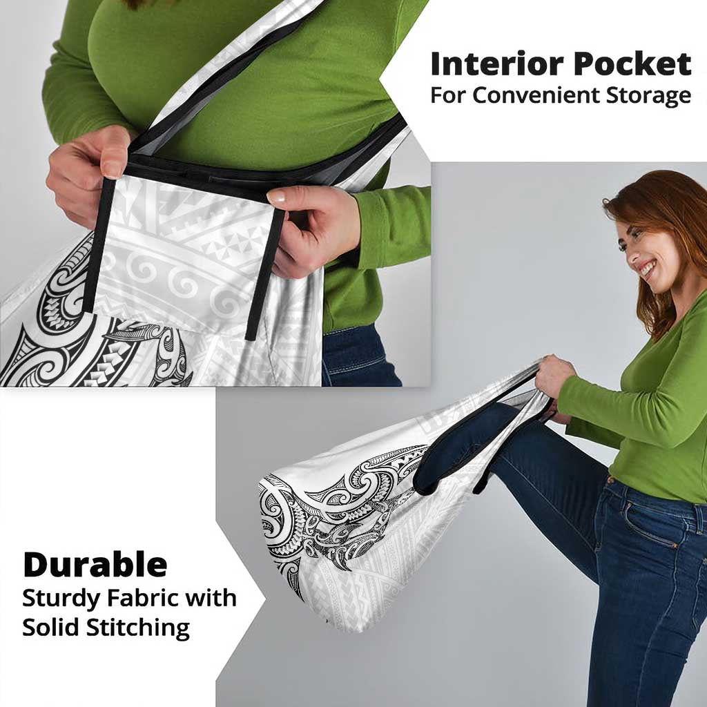 New Zealand Hammerhead Shark Grocery Bag Maori Haehae Mangopare White - Polynesian Pride