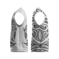 New Zealand Hammerhead Shark Christmas Knitted V-Neck Vest Maori Haehae Mangopare White - Polynesian Pride