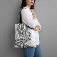 New Zealand Hammerhead Shark Tote Bag Maori Haehae Mangopare White - Polynesian Pride