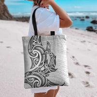 New Zealand Hammerhead Shark Tote Bag Maori Haehae Mangopare White - Polynesian Pride