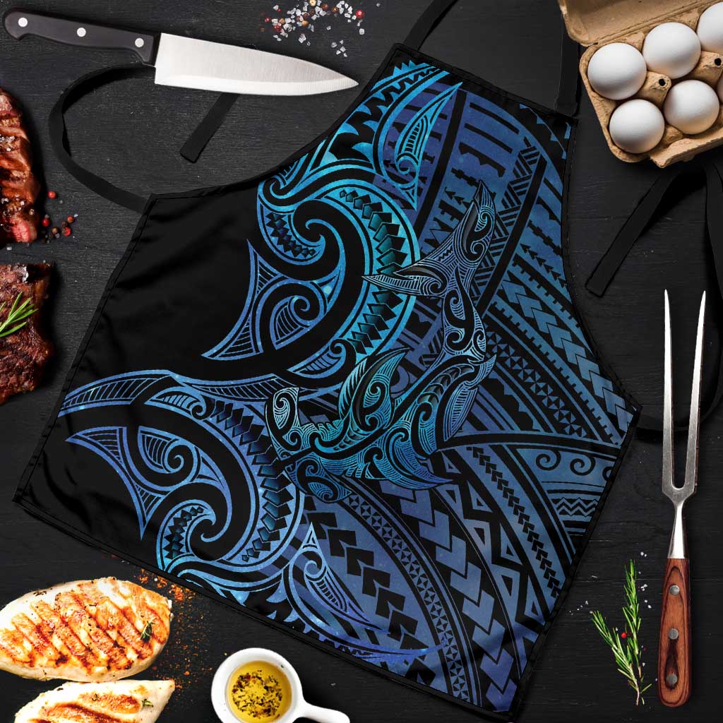 New Zealand Hammerhead Shark Apron Maori Haehae Mangopare Galaxy - Polynesian Pride