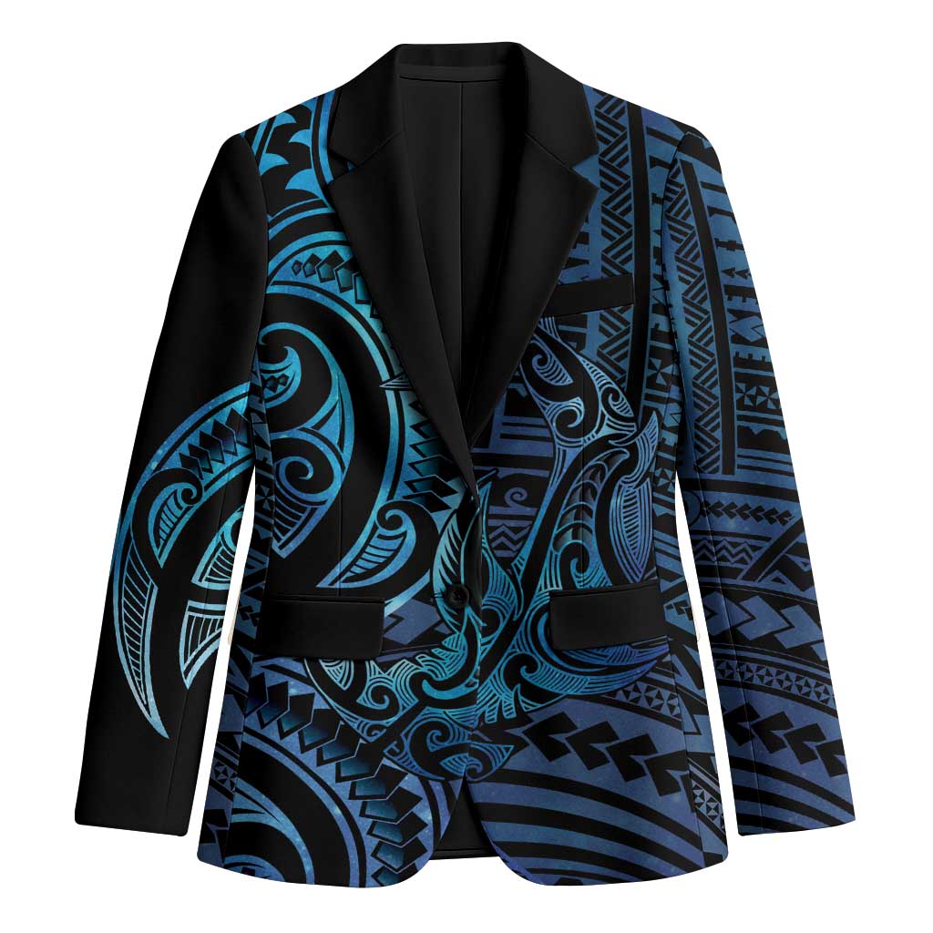 New Zealand Hammerhead Shark Blazer Maori Haehae Mangopare Galaxy - Polynesian Pride