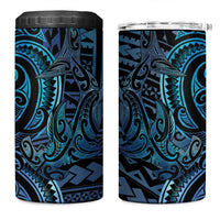 New Zealand Hammerhead Shark 4 in 1 Can Cooler Tumbler Maori Haehae Mangopare Galaxy - Polynesian Pride