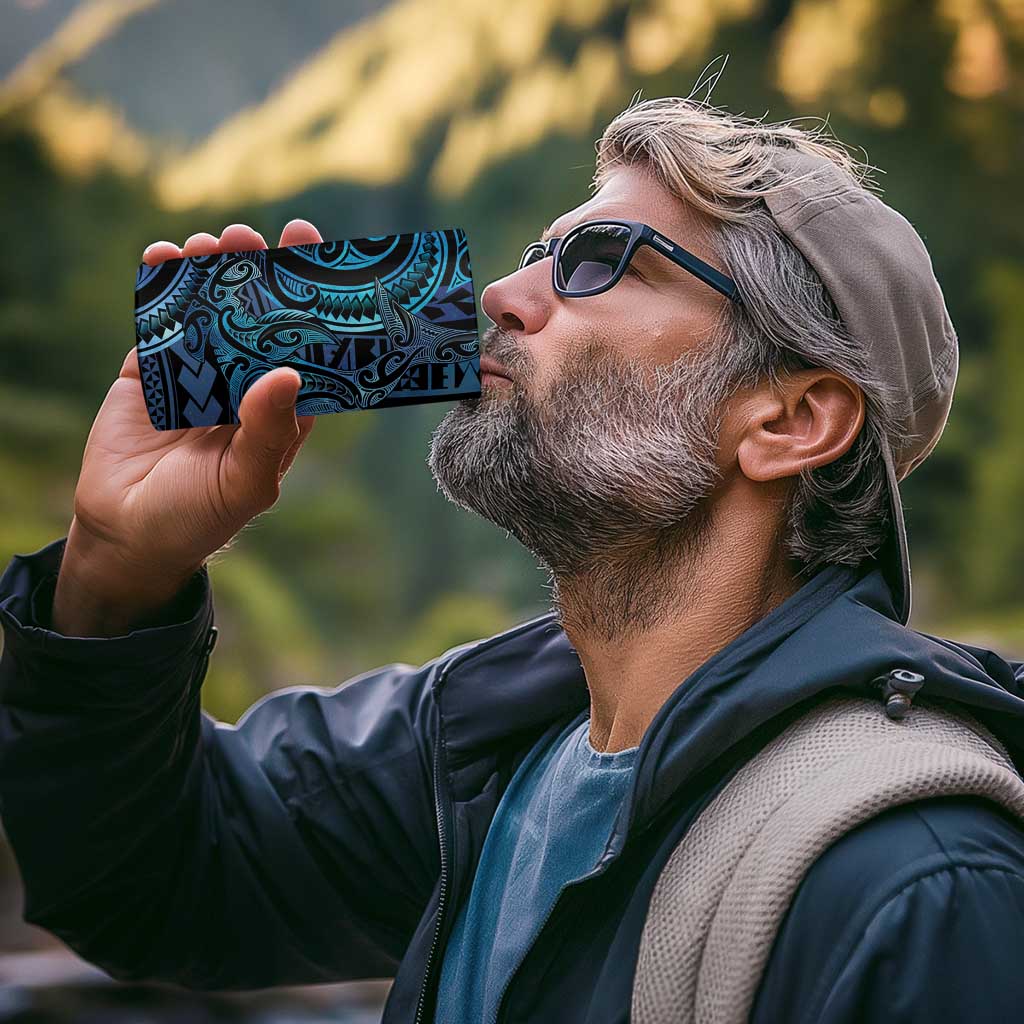 New Zealand Hammerhead Shark 4 in 1 Can Cooler Tumbler Maori Haehae Mangopare Galaxy - Polynesian Pride