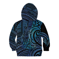 New Zealand Hammerhead Shark Kid Hoodie Maori Haehae Mangopare Galaxy - Polynesian Pride