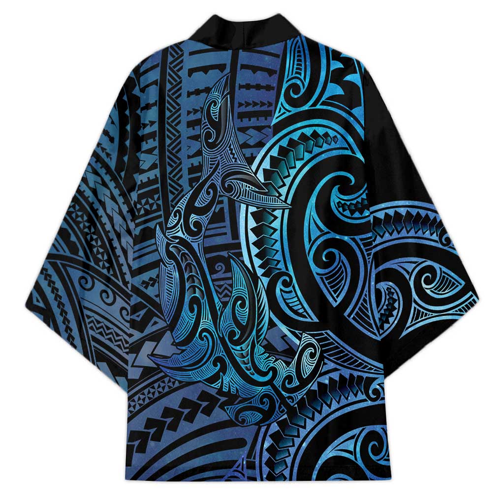 New Zealand Hammerhead Shark Kimono Maori Haehae Mangopare Galaxy - Polynesian Pride