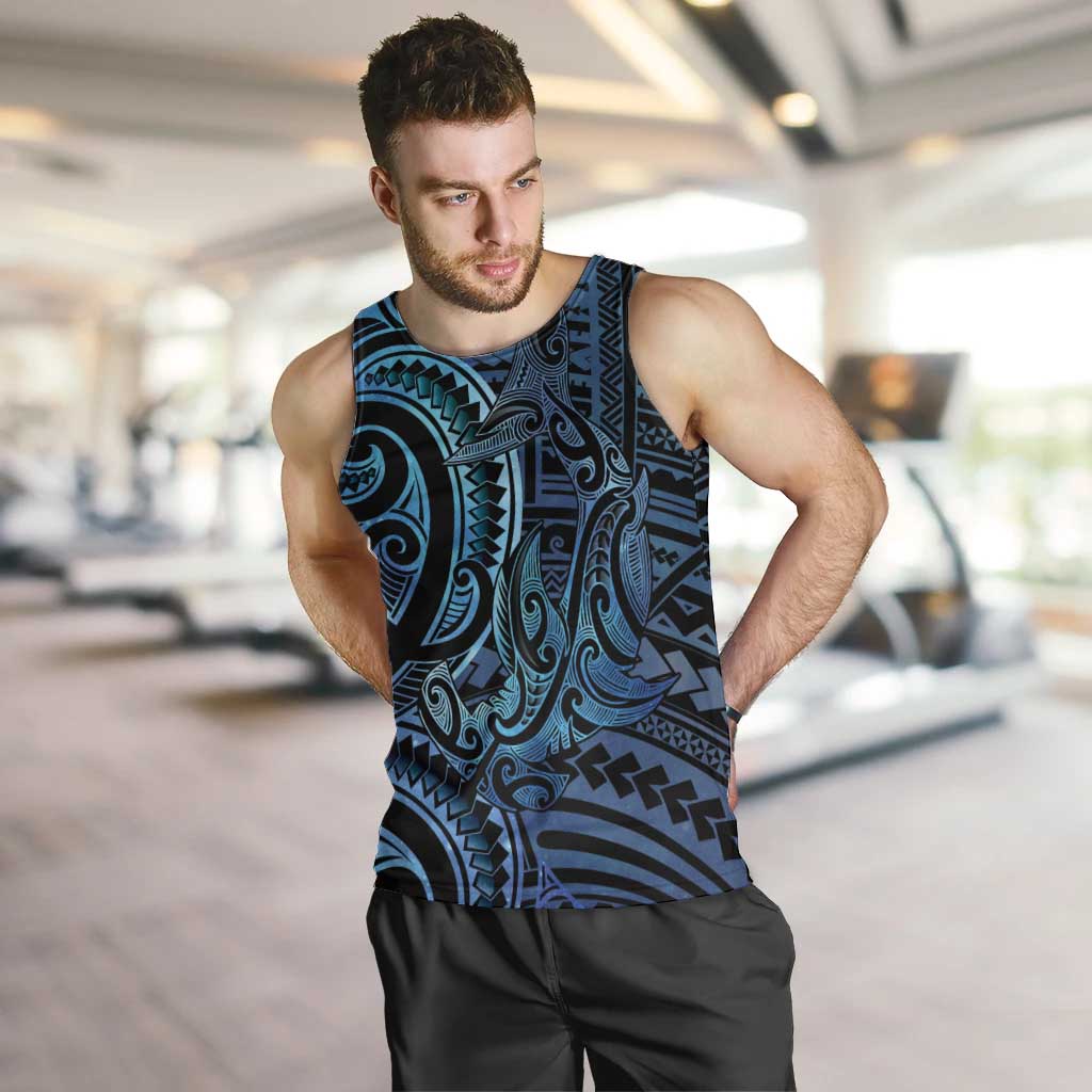 New Zealand Hammerhead Shark Men Tank Top Maori Haehae Mangopare Galaxy - Polynesian Pride