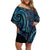 New Zealand Hammerhead Shark Off Shoulder Short Dress Maori Haehae Mangopare Galaxy - Polynesian Pride