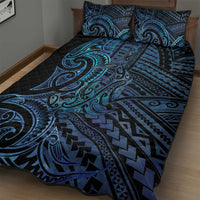 New Zealand Hammerhead Shark Quilt Bed Set Maori Haehae Mangopare Galaxy - Polynesian Pride
