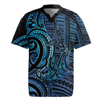 New Zealand Hammerhead Shark Rugby Jersey Maori Haehae Mangopare Galaxy - Polynesian Pride