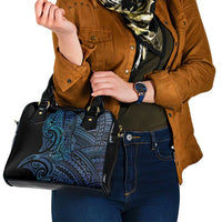 New Zealand Hammerhead Shark Shoulder Handbag Maori Haehae Mangopare Galaxy - Polynesian Pride