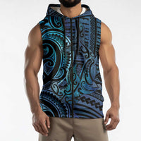 New Zealand Hammerhead Shark Sleeveless Zip Hoodie Maori Haehae Mangopare Galaxy LT14 - Polynesian Pride