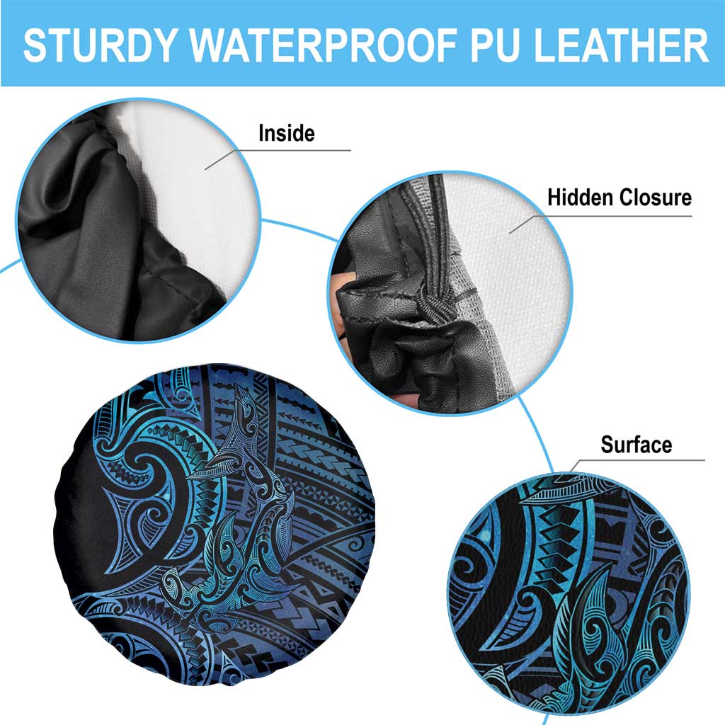 New Zealand Hammerhead Shark Spare Tire Cover Maori Haehae Mangopare Galaxy LT14 - Polynesian Pride