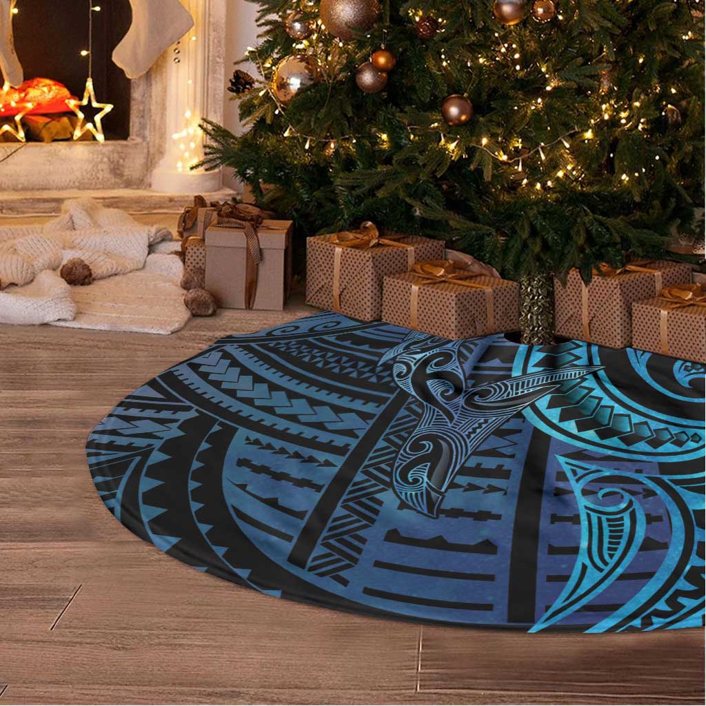 New Zealand Hammerhead Shark Tree Skirt Maori Haehae Mangopare Galaxy - Polynesian Pride