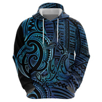 New Zealand Hammerhead Shark Zip Hoodie Maori Haehae Mangopare Galaxy LT14 - Polynesian Pride