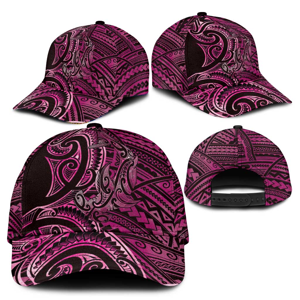 New Zealand Hammerhead Shark Classic Cap Maori Haehae Mangopare Pink - Polynesian Pride