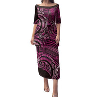 New Zealand Hammerhead Shark Family Matching Puletasi and Hawaiian Shirt Maori Haehae Mangopare Pink - Polynesian Pride