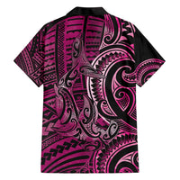 New Zealand Hammerhead Shark Hawaiian Shirt Maori Haehae Mangopare Pink - Polynesian Pride