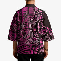 New Zealand Hammerhead Shark Kimono Maori Haehae Mangopare Pink - Polynesian Pride