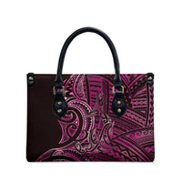 New Zealand Hammerhead Shark Leather Bag Maori Haehae Mangopare Pink - Polynesian Pride