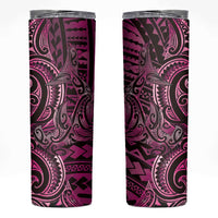 New Zealand Hammerhead Shark Skinny Tumbler Maori Haehae Mangopare Pink - Polynesian Pride
