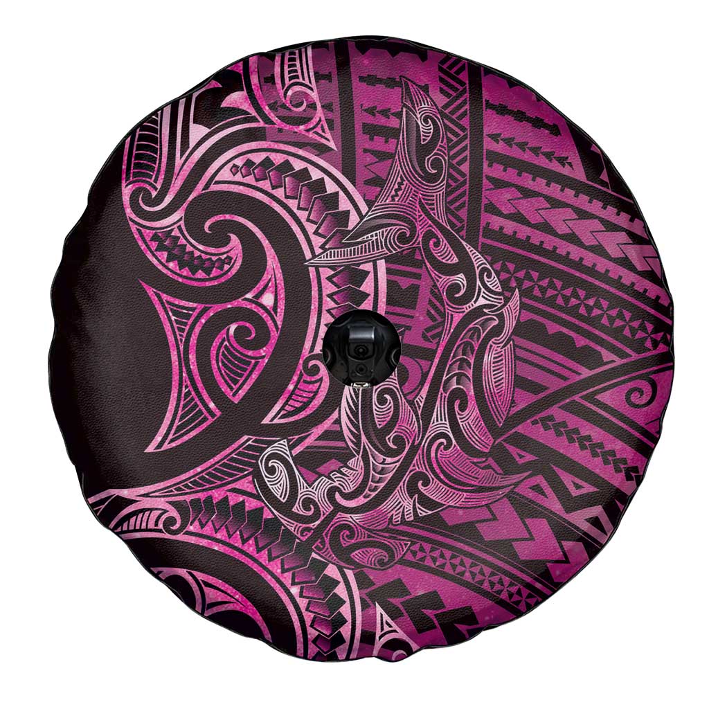New Zealand Hammerhead Shark Spare Tire Cover Maori Haehae Mangopare Pink LT14 - Polynesian Pride