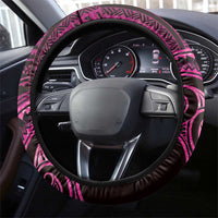 New Zealand Hammerhead Shark Steering Wheel Cover Maori Haehae Mangopare Pink - Polynesian Pride