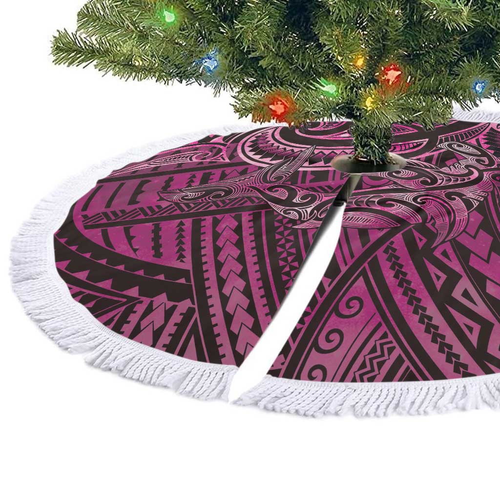 New Zealand Hammerhead Shark Tree Skirt Maori Haehae Mangopare Pink - Polynesian Pride