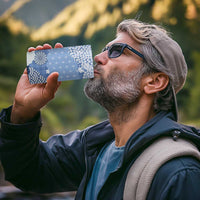Blue Palaka Japanese Patterns 4 in 1 Can Cooler Tumbler Asanoha Seigaiha Sakura Motif - Polynesian Pride