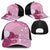 Pink Japanese Traditional Motifs Baseball Net Cap Palaka With Asanoha Seigaiha Sakura - Polynesian Pride