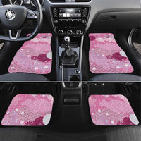 Pink Palaka Japanese Patterns Car Mats Asanoha Seigaiha Sakura Motif LT14 Set 4pcs Pink - Polynesian Pride