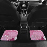 Pink Palaka Japanese Patterns Car Mats Asanoha Seigaiha Sakura Motif LT14 Set 2pcs - Back Pink - Polynesian Pride