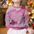 Pink Palaka Japanese Patterns Kid Ugly Christmas Sweater Asanoha Seigaiha Sakura Motif - Polynesian Pride