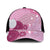 Pink Japanese Traditional Motifs Mesh Trucker Cap Palaka With Asanoha Seigaiha Sakura - Polynesian Pride