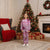 Pink Palaka Japanese Patterns Christmas Pajama Set Asanoha Seigaiha Sakura Motif - Polynesian Pride