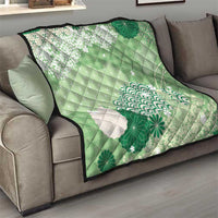 Green Palaka Japanese Patterns Quilt Asanoha Seigaiha Sakura Motif LT14 - Polynesian Pride