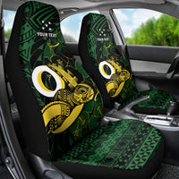 Personalised Solomon Islands Western Province Day Car Seat Cover Sea Turtle Mix Polynesian Hibiscus Pattern LT14 - Polynesian Pride