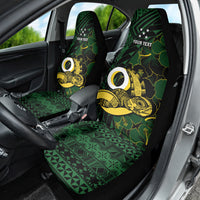 Personalised Solomon Islands Western Province Day Car Seat Cover Sea Turtle Mix Polynesian Hibiscus Pattern LT14 - Polynesian Pride