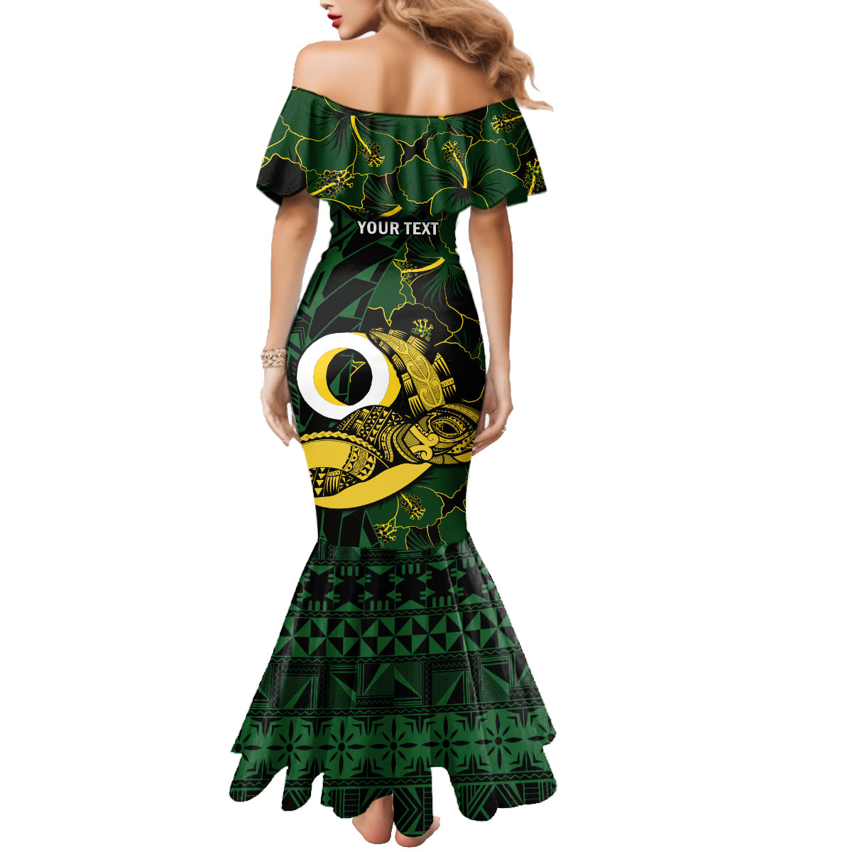 Personalised Solomon Islands Western Province Day Family Matching Mermaid Dress and Hawaiian Shirt Sea Turtle Mix Polynesian Hibiscus Pattern LT14 - Polynesian Pride