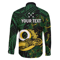 Personalised Solomon Islands Western Province Day Family Matching Off Shoulder Long Sleeve Dress and Hawaiian Shirt Sea Turtle Mix Polynesian Hibiscus Pattern LT14 - Polynesian Pride