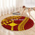 Personalised Fiji Rotuma Round Carpet Fijian Tapa Pattern LT14 - Polynesian Pride