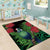 New Zealand Tui Bird Christmas Area Rug Maori Fern Mix Pohotukawa