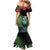 New Zealand Tui Bird Christmas Mermaid Dress Maori Fern Mix Pohotukawa